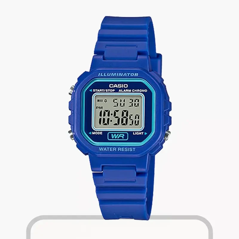 Casio POP Youth Japan Quartz Digital Dial Blue Ladies Watch- LA-20WH-2A